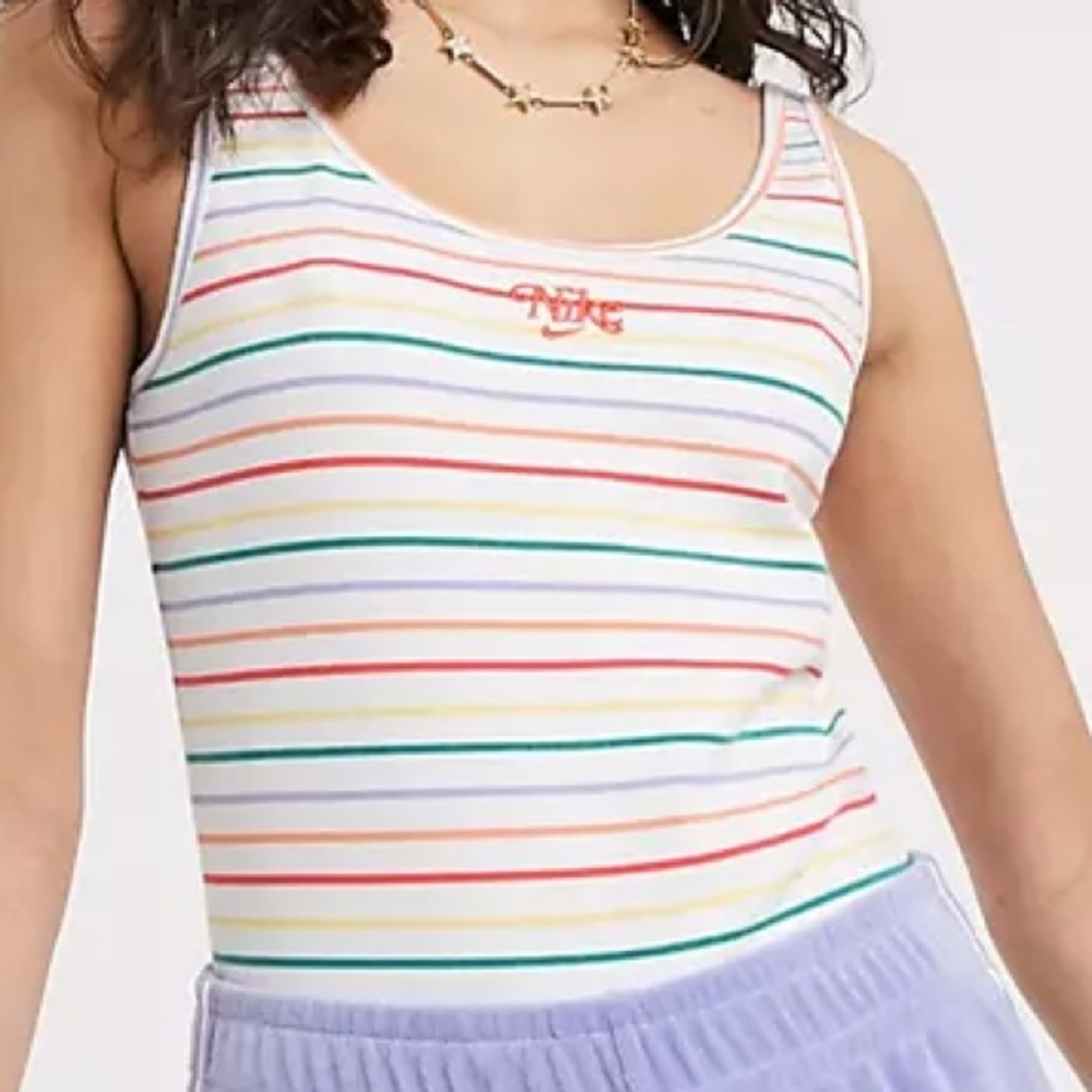 LMT: Nike Retro Femme All-Over Thin Stripe Bodysuit - Picture 8 of 14